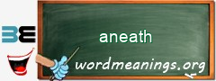WordMeaning blackboard for aneath